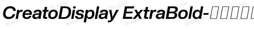 CreatoDisplay ExtraBold字体转换